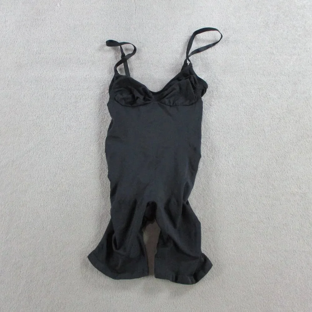SKIMS Seamless Sculpt Mid Thigh Bodysuit Womens 2XL XXL Onyx Black Shapewear - Picture 3 of 8